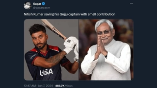 ‘Can’t Do Wrong With Name’: Nitish Kumar Trends On Internet As Desis Share USA vs Pakistan Match Memes And Jokes
